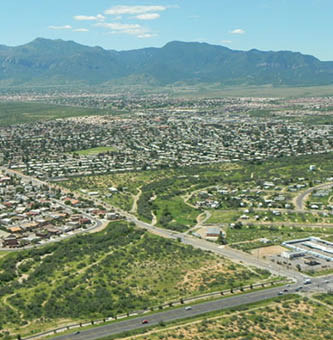 Aerial view of Sierra Vista