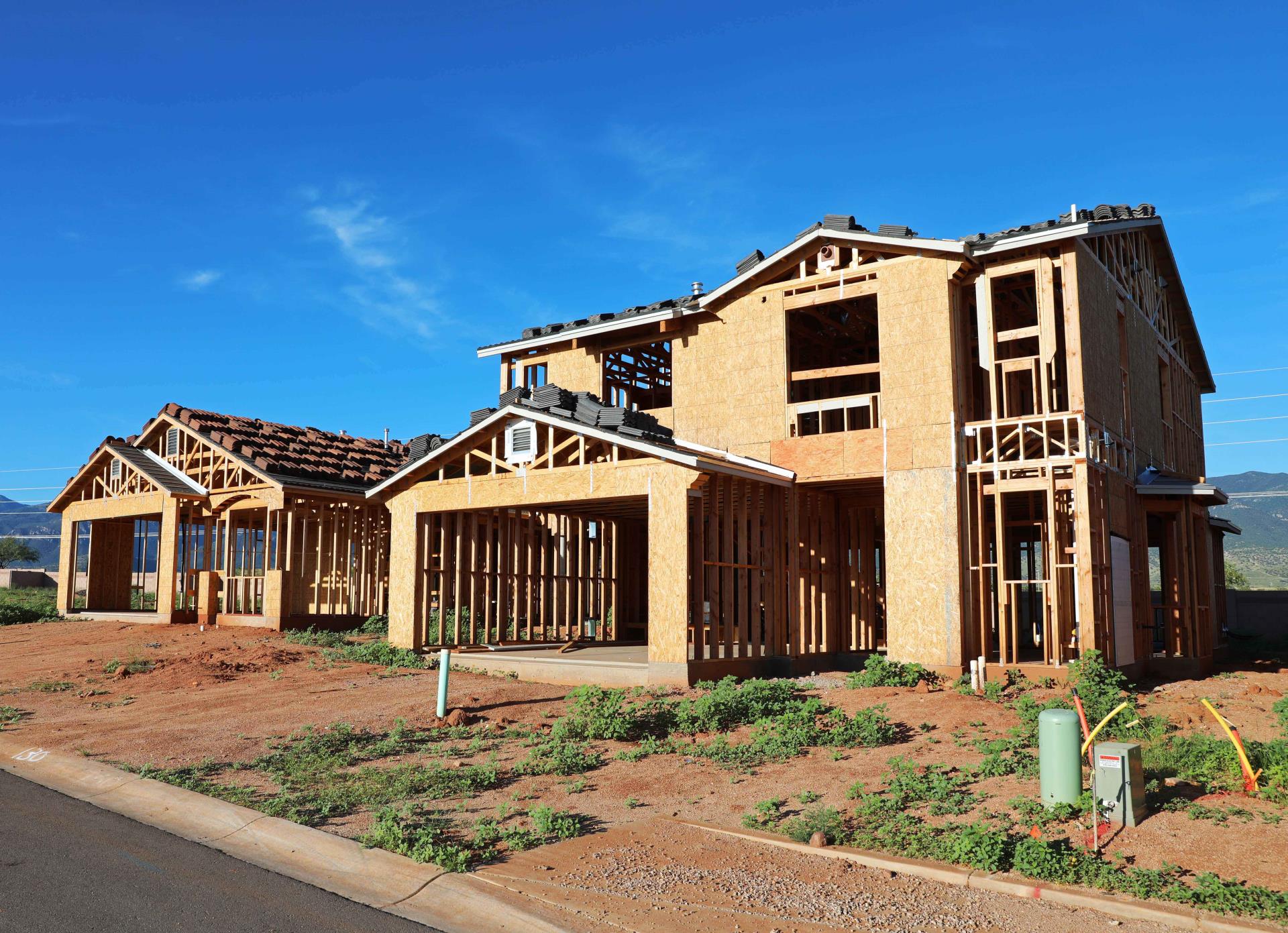 New homes being constructed