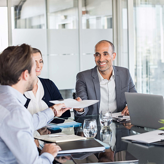 Executives at a business meeting