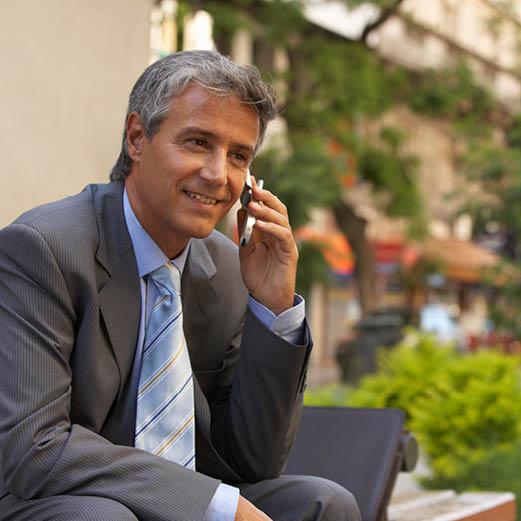 Man speaking on a cell phone