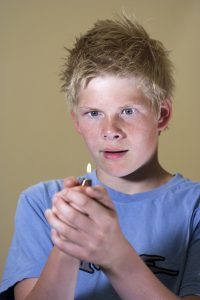 Boy with Lighter